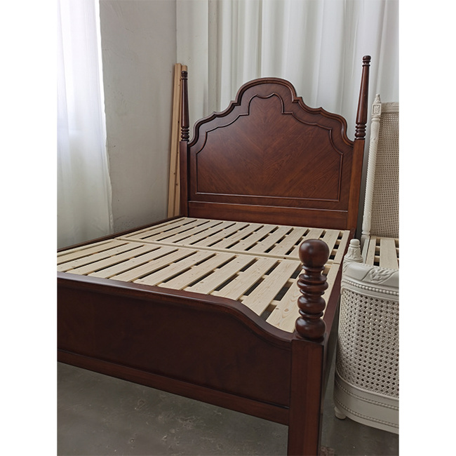 2023 New Arrival Chinese New Classic Style Solid Wood Carved Bed