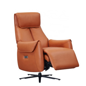 Electric Recliner Sofa Chair Single Relax Genuine Leather Leisure Lounge Armchair Arm Accent Chair