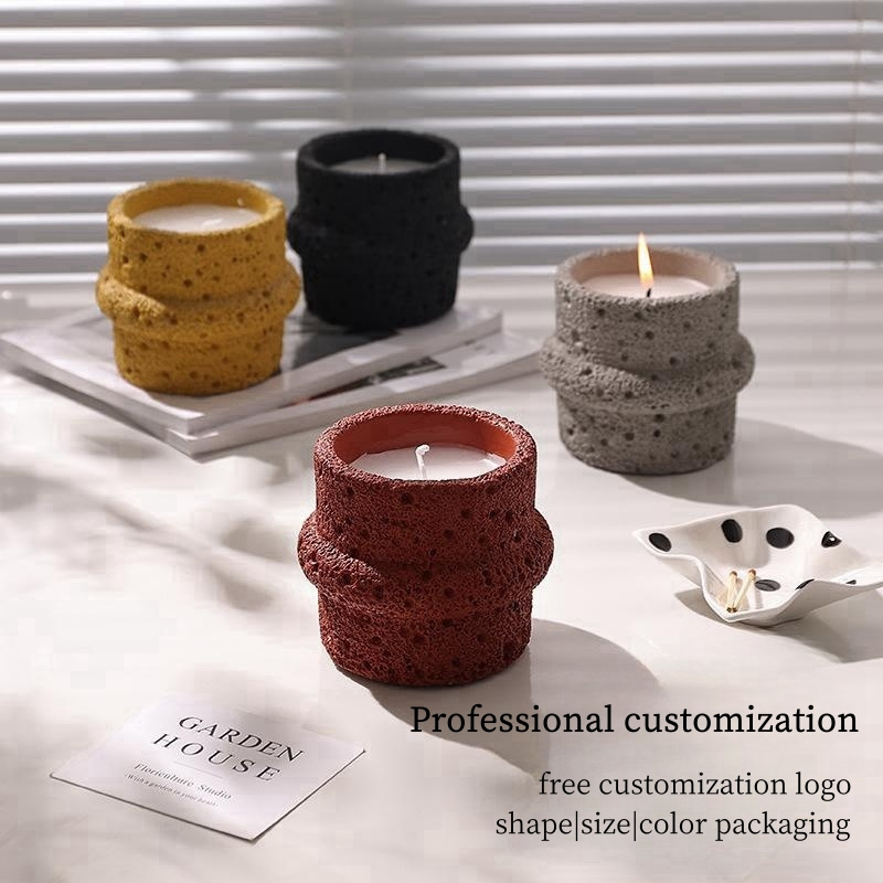 High Quality Planets big bellies Concrete Scented Candles for Home Decor and Gifts