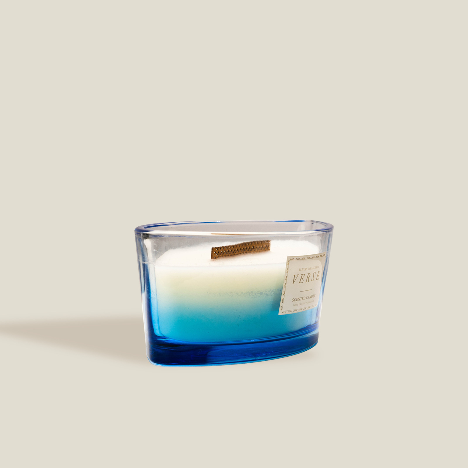 Extra Large Private Label Boat Shape Woodwick Glass Jar Candles Aromatherapy Soy Wax Candles