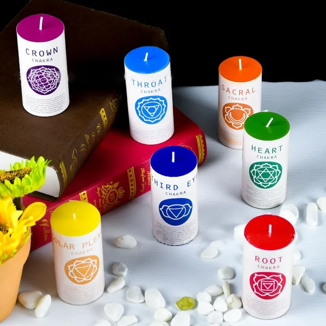 Custom 7 Days Candles Home Fragrance Gift Set Religious Memorial Grave Prayer Chakra Candles