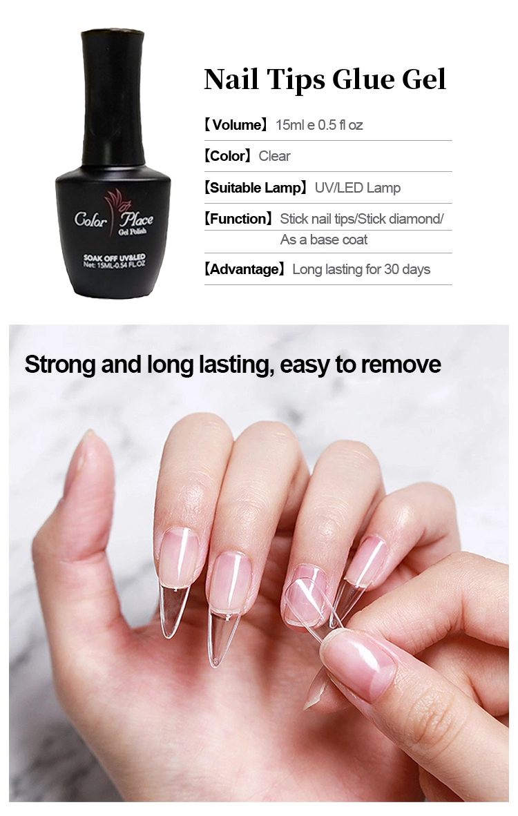 Hot sale High quality nail glue gel Rhinestones no polishing no damage Long Lasting nail tips glue gel