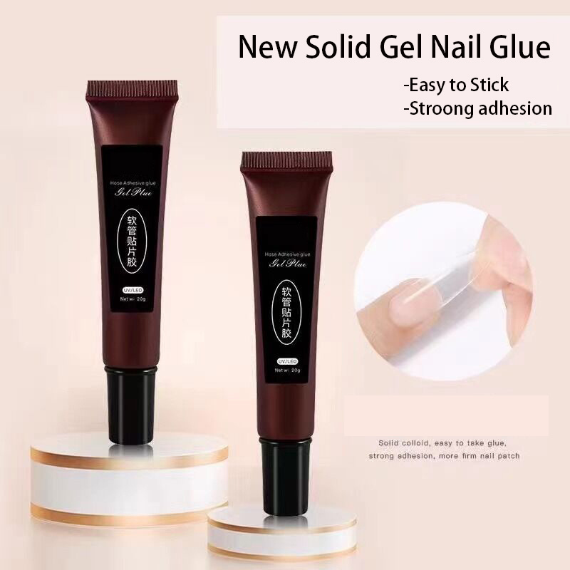 Super Strong Adhesive Gel Solid Gel nail Glue for Press on Nail Extension Tips