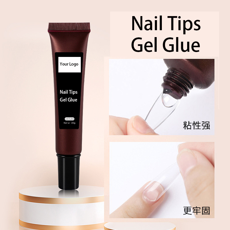 Super Strong Adhesive Gel Solid Gel nail Glue for Press on Nail Extension Tips