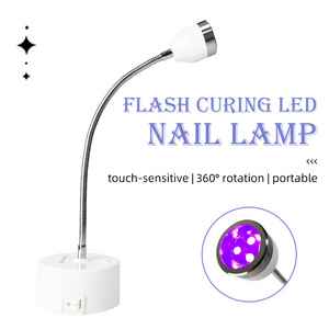 New Arrival Wholesale Nail Desk Lamp Mini Wireless Nail Lamp Rechargeable For Curing Nail Tips Glue