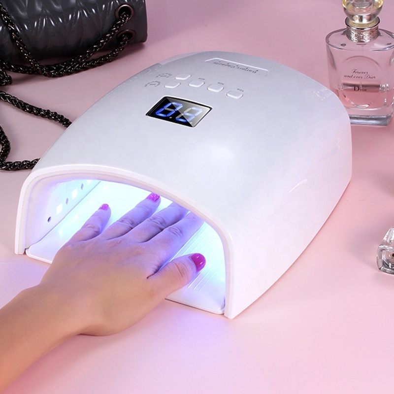 New Strong 66 Watts Uv Private Portable Rechargeable Single Finger Drying Gel Battery Operated Pro Cordless Led Nail Lamp