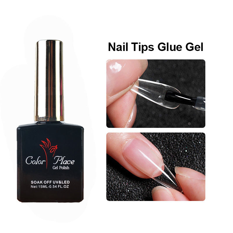 Soak off UV Led  Base Gel  Long Lasting False Nail Art Tips Clear Nail Glue Gel