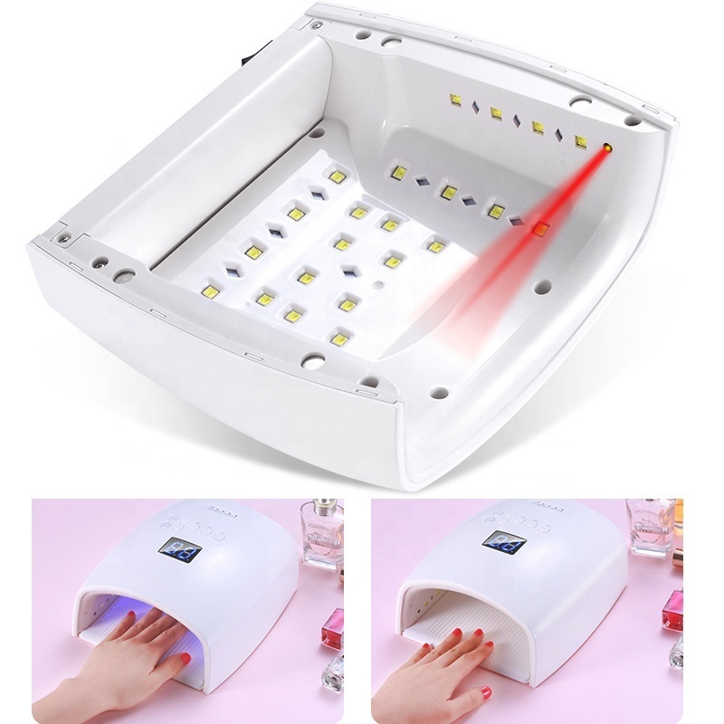 New Strong 66 Watts Uv Private Portable Rechargeable Single Finger Drying Gel Battery Operated Pro Cordless Led Nail Lamp