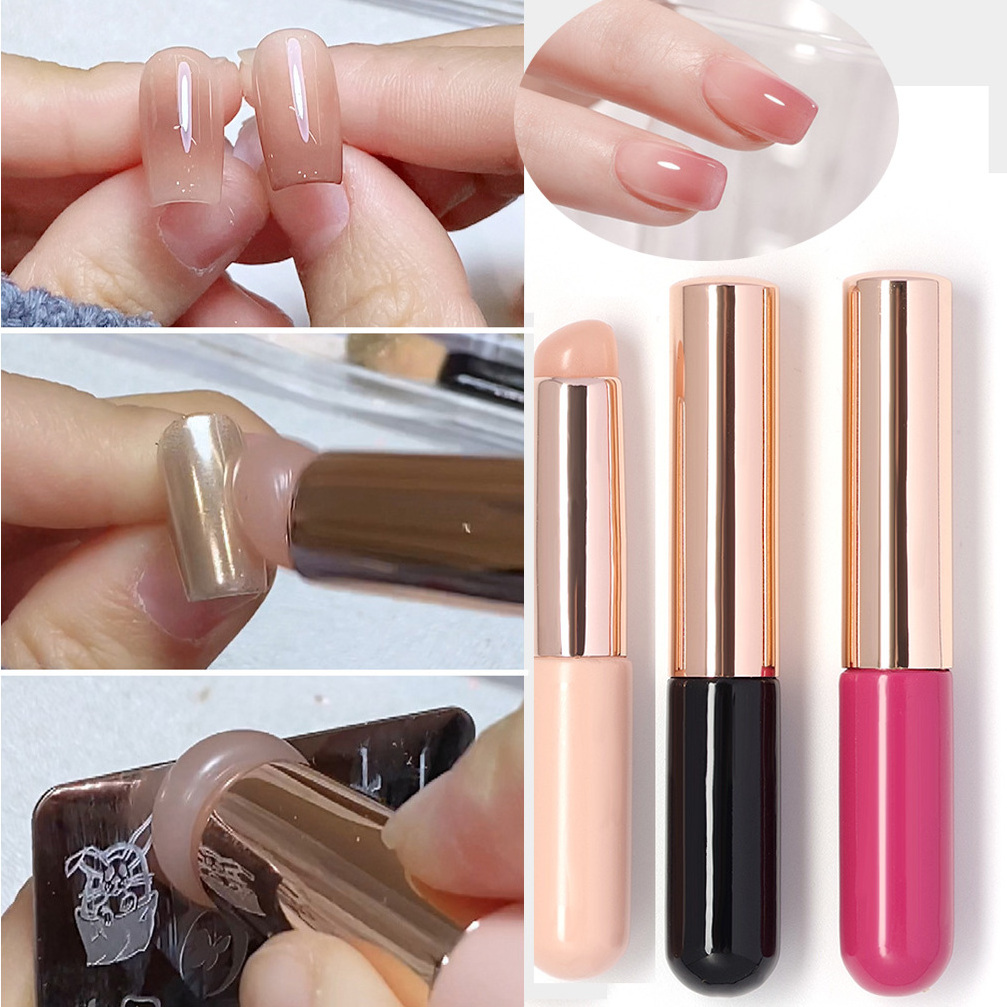 Wholesale New Design Multi-Function Silicone Nail Polish Brush Private Label Manicure Tools Paint Nail Brush Professional