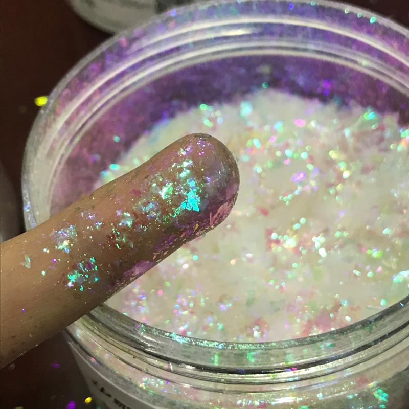 New arrival Cosmetic Cover Pink Acrylic Glitter Flake Chameleon Pigment Holographic Powder For Nails