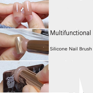 Wholesale New Design Multi-Function Silicone Nail Polish Brush Private Label Manicure Tools Paint Nail Brush Professional