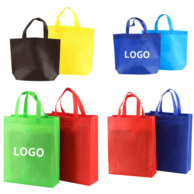 Printed eco grocery printable gift reusable recycled non-woven laminate promotional custom non woven shopping tote bag with logo