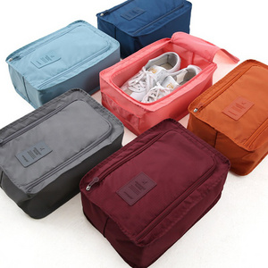 Wholesale recycled non woven shoe dust bag/custom made fabric foldable travel shoe bag