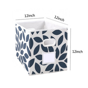 Large Custom Fabric Canvas Storage Unit Single-Tier Square Closet Organizer with Handle for Shoes and Sundries for Wardrobe