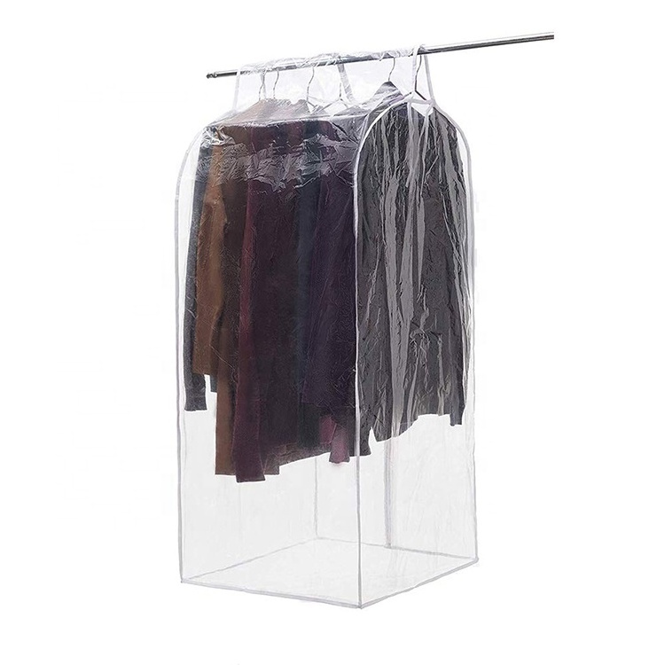 Garment Bag Clear Hanging Closet Organizer Durable Zipper Cover Protects Dresses, Suits, and Jackets From Dust