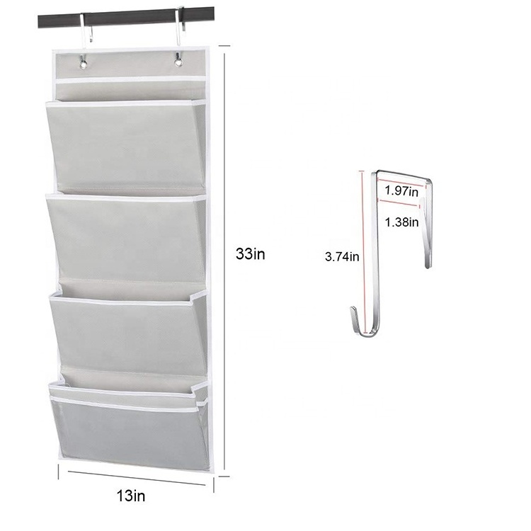 Mens Hanging File Organizer Over the Door Pantry Shelves Door Entrance School Supplies Rack