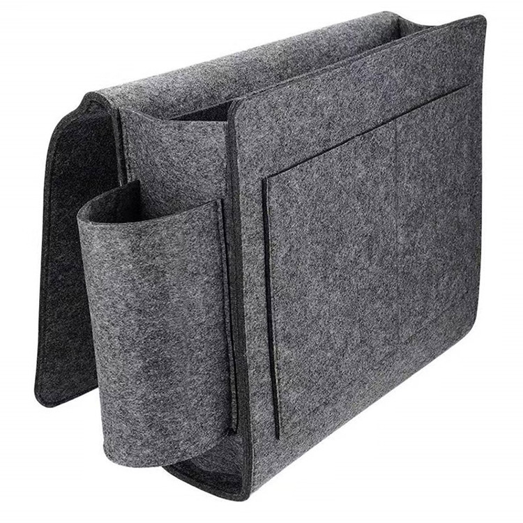 Bedside Caddy Organizer - Heavy Duty Buckles for Bunk Bed Hold Up with Large Pockets - Double-Layer Thick Felt