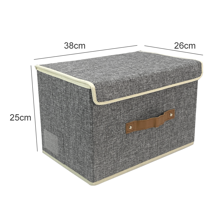 Deep Customization Modern Design Square Foldable Linen Home Clothes Storage Box with Lid Cabinet Environmentally Friendly