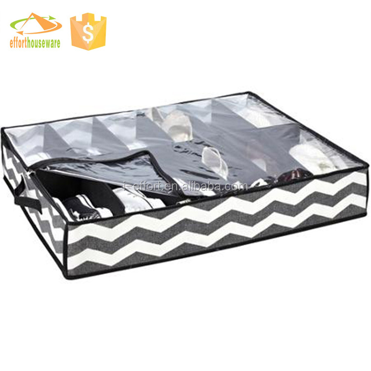 Foldable PP Non-Woven Fabric Hanging Shoe Organizer 24 Square Pockets for Clothing Set