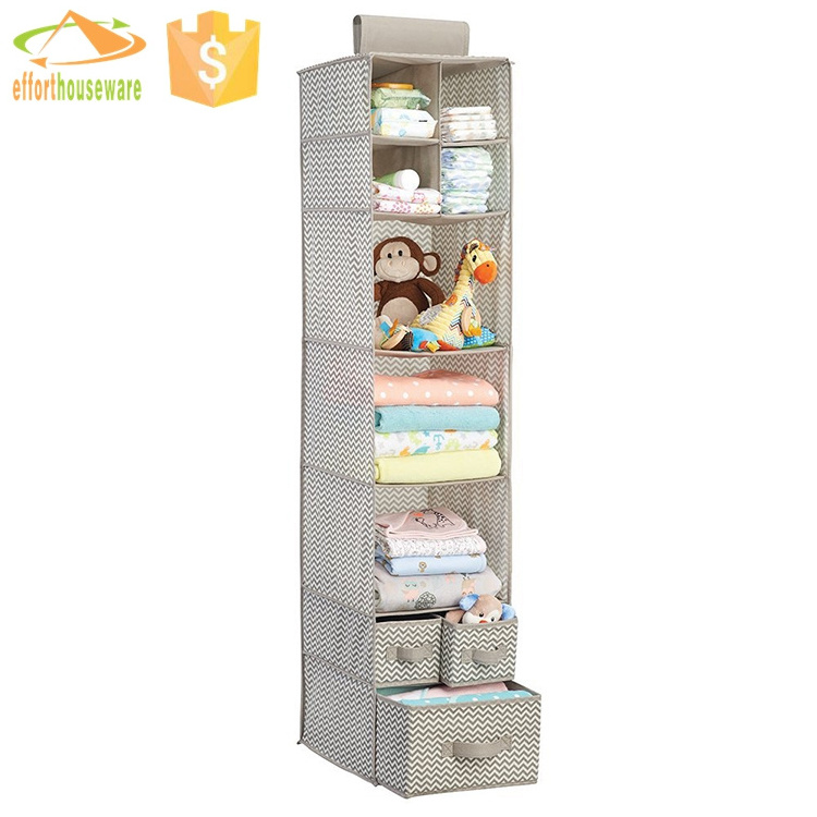 Freestanding Shelf Box and Drawer Hanging Shoe Closet Organizer for Efficient Closet Systems & Organizers