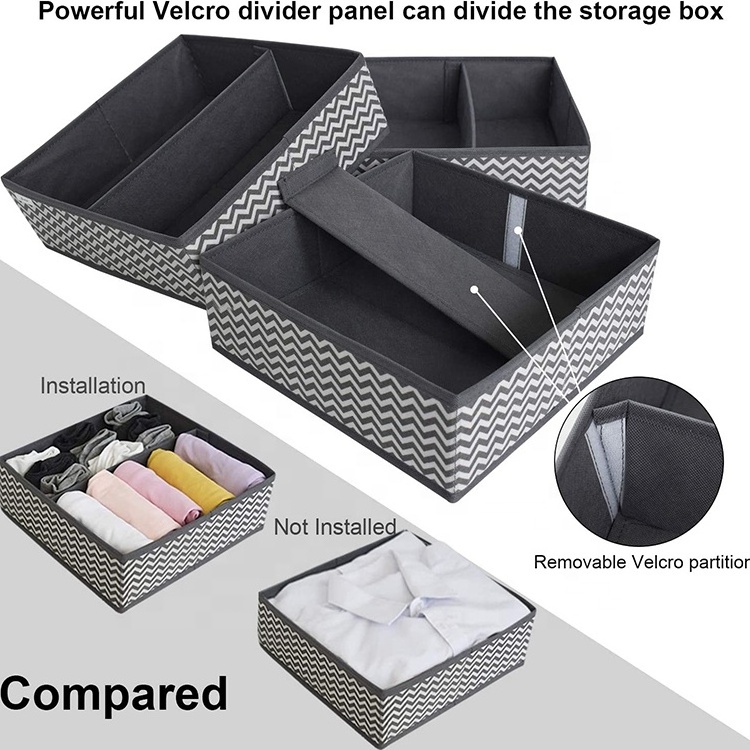 Wardrobe Clothes Underwear Storage Drawer Box with Removable Divider