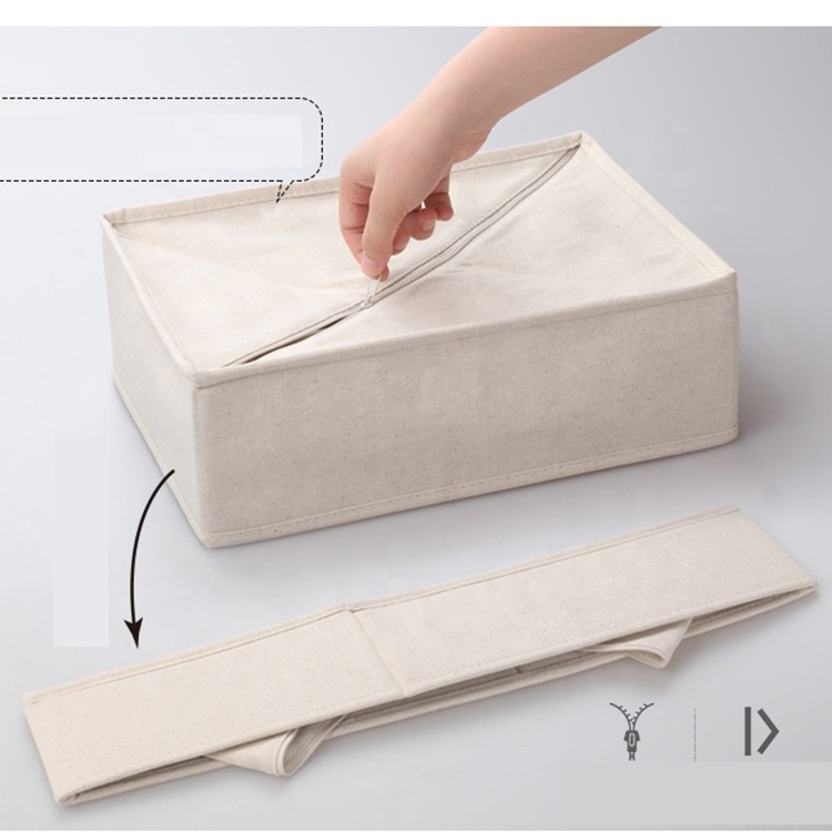 Factory direct supply Foldable Cloth Storage Box Closet Dresser Drawer Divider Organizer Basket Bins for Underwear Bras