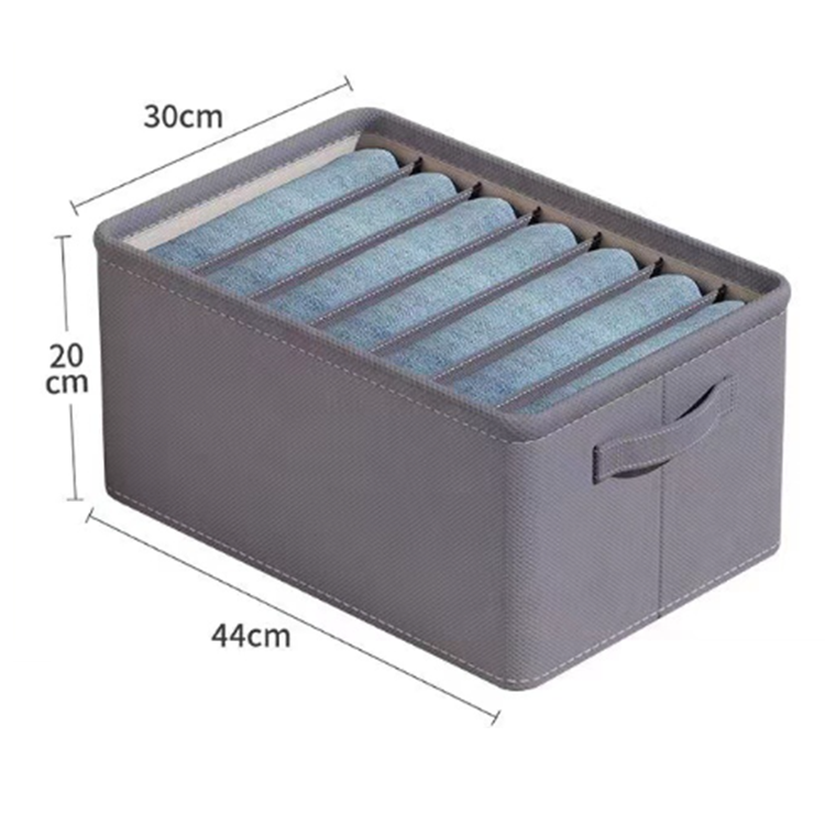 Multifunctional drawer storage box Metal handle non-woven folding storage box clothing socks storage