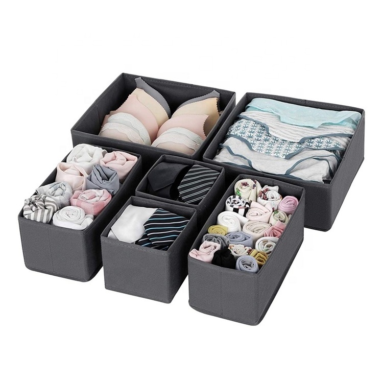 Large Drawer Organizer Closet Divider Dresser Drawer Underwear Organizer Clothes Bra Sock Tie Foldable Storage Box