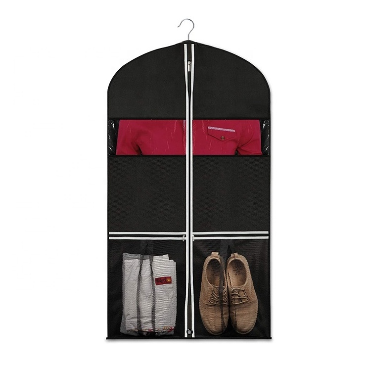 Mesh Suit Garment Bags With Pocket Breathable Jacket Covers for Closet Suit Storage Bags with Clear Window for Suit Coat