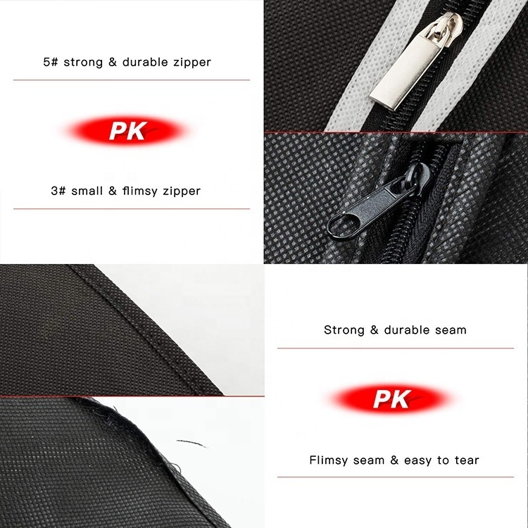 Mesh Suit Garment Bags With Pocket Breathable Jacket Covers for Closet Suit Storage Bags with Clear Window for Suit Coat