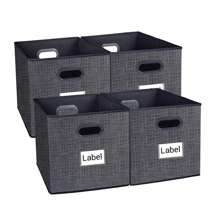 6 Pack Non Woven Foldable Home Storage High Quality Collapsible Cube Storage Organizer Baskets and Cloth Shelf Bins Sets of 4