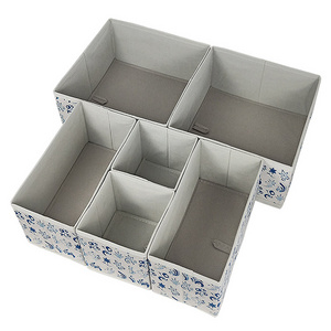 High Quality Glossy Fabric Storage Boxes Modern Square Design Foldable Organizer for Underwear Wholesale Packing Clothing