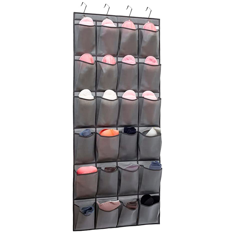 24 Mesh pockets Door Hanging Shoe Organizer for Shoes Socks Pantry