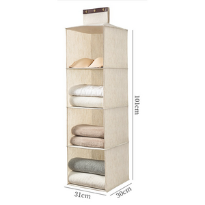 Hanging Closet Organizer, Closet Hanging Shelf Clothing Fabric Storage Boxes & Bins Foldable Double Cast Iron Rectangle 10 Silk