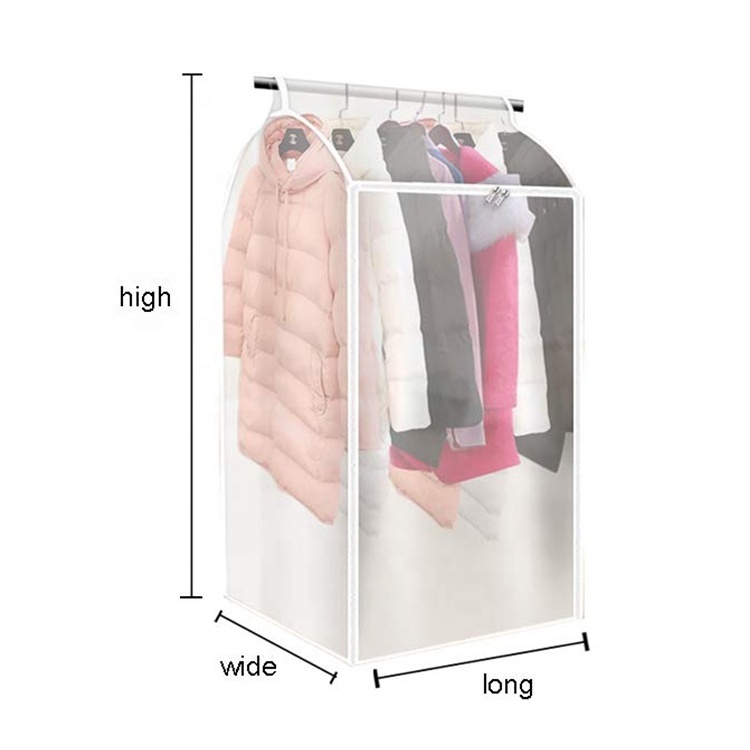 Garment Cover Hanging Clothes Bag Organizer Translucent Closet Dust Cover for Storage Suit Shirt Dress Coat