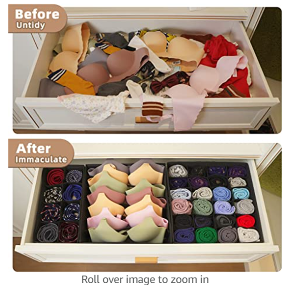 8 Foldable Dresser Drawer Organizers for Underwear