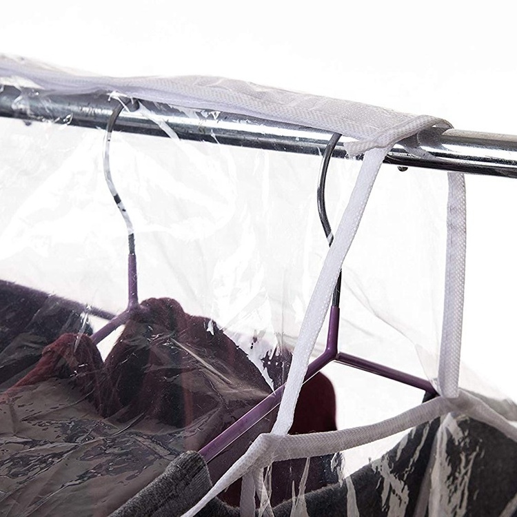 Garment Bag Clear Hanging Closet Organizer Durable Zipper Cover Protects Dresses, Suits, and Jackets From Dust