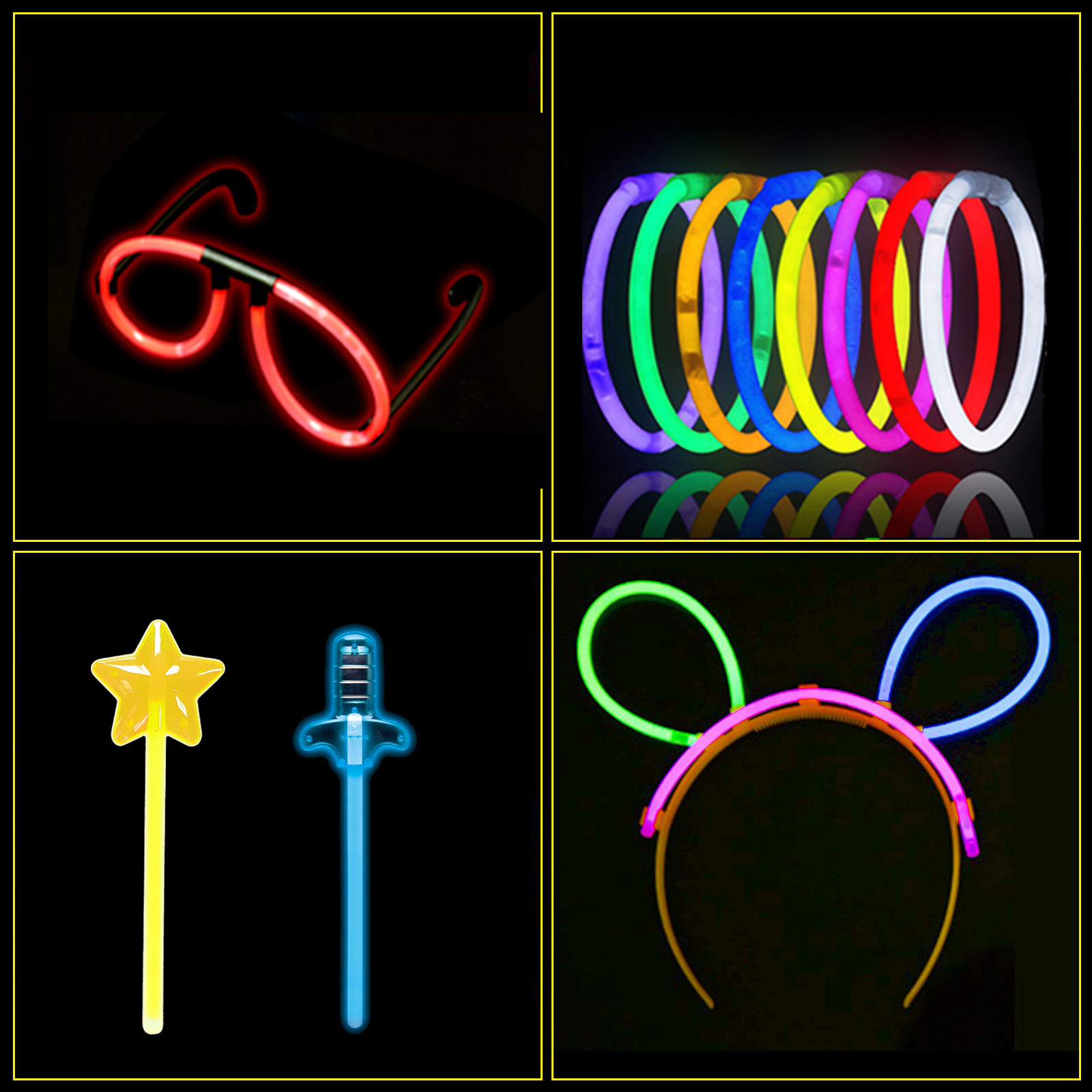 Customized Wedding Fluorescence Light Glow Sticks Chemical Glow In The Dark  Neon Sticks