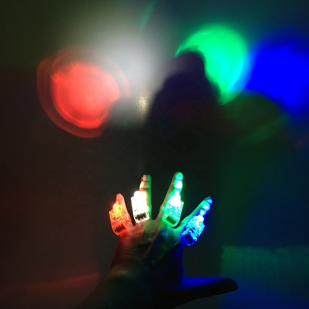 100 Pack Finger Ring for Kids Adults Bright Novelty Party Favors Party Supplies for Holiday Light up Toys LED Finger Lights