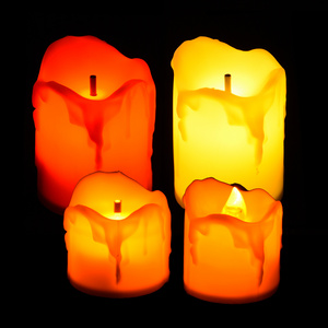 Wholesale China Artificial Flameless Pillar Battery Operated Lighted Christmas Birthday Romantic Led  Candle