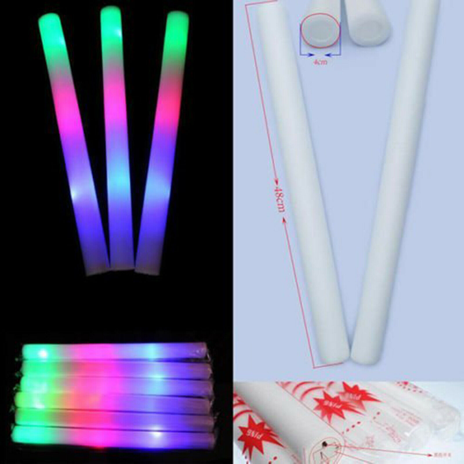 Novelty Led Wands Large Pink Blue Green Yellow Decor Party Supplies Decorative Light  Glow Stick Sticks