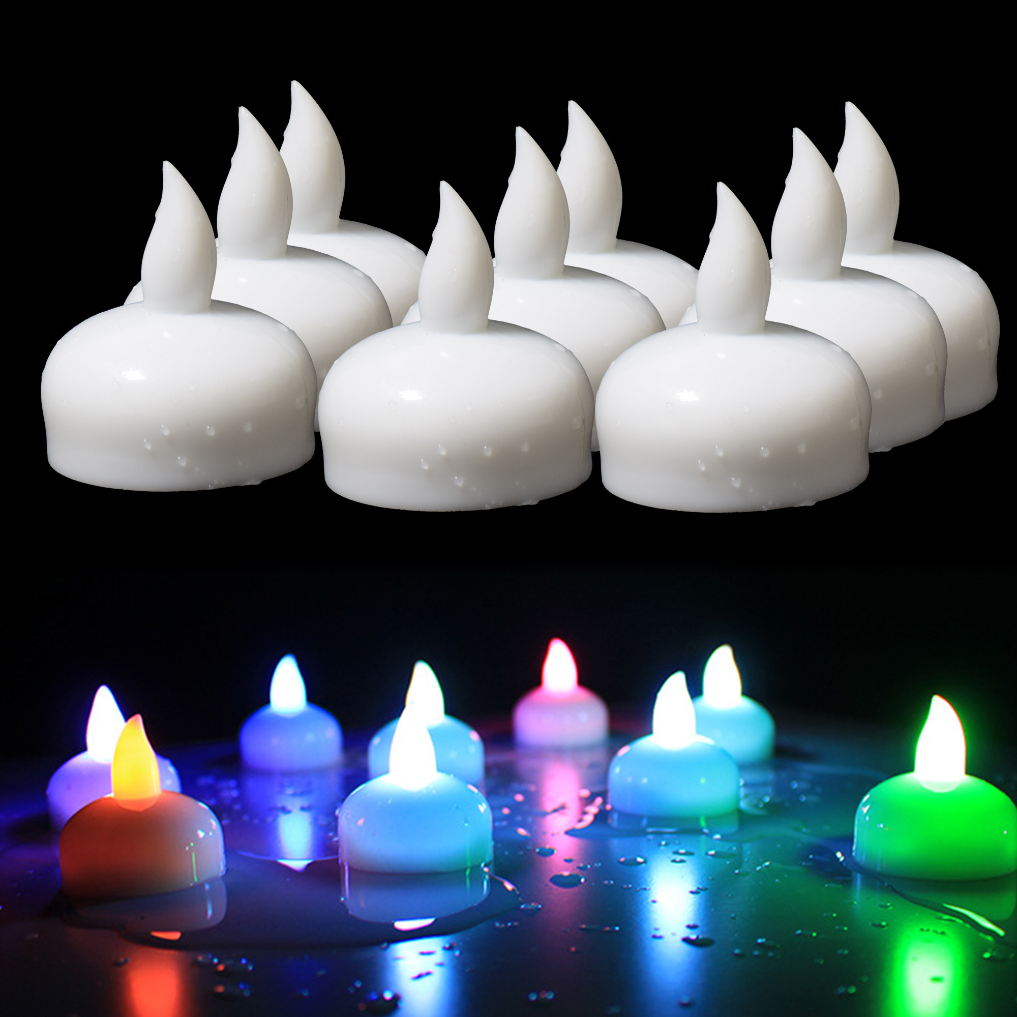 Home Sense Water  Bar  Floating Water Proof Floating Tealight Mini Led Candle Led Floating  Candle