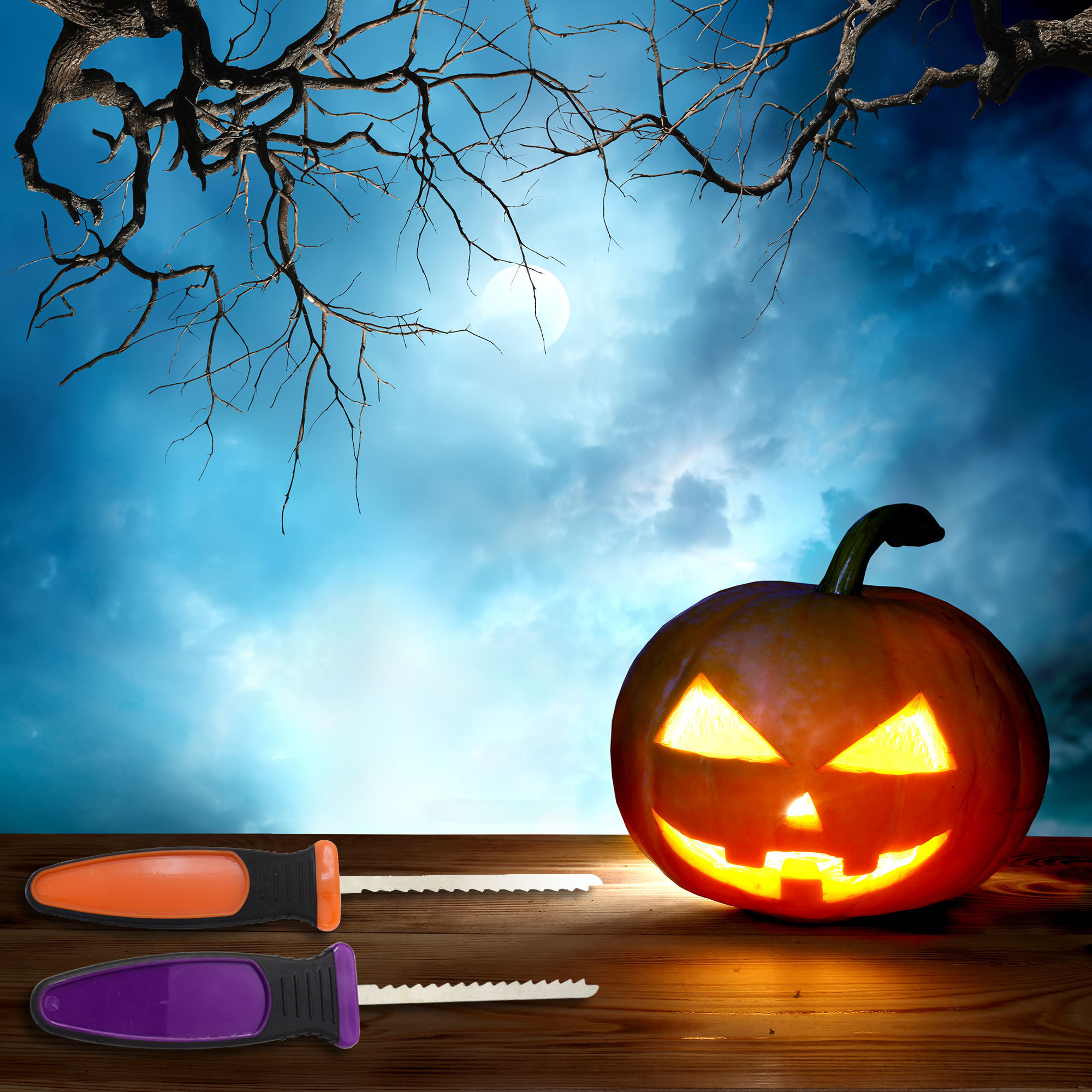 IShine Chisel Cutting Craft Knives And Faux Hand Stencils Display Halloween Pumpkin Carving Tool 7 Kit