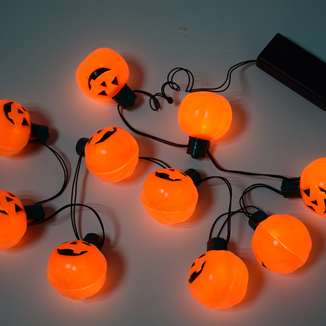 Halloween christmas decoration  battery operated LED fairy 3D pumpkin string lights