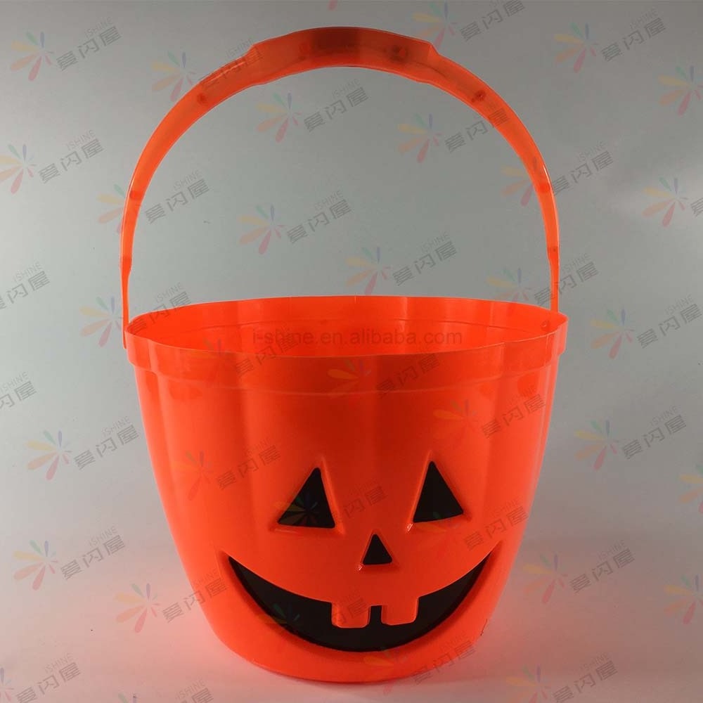 Led Light Up Halloween Bucket Halloween Pumpkin Candy Bucket Party Decoration Wholesale Led Plastic Halloween Pumpkin Buckets