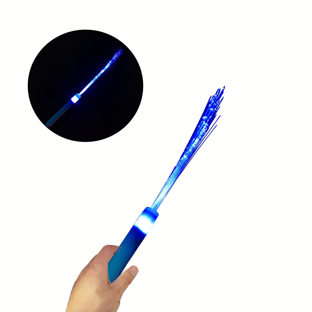 Ishine Party Gift Customized Logo Concert Props Supplier Light Up Wand Colorful Glowing Fiber Optic Stick