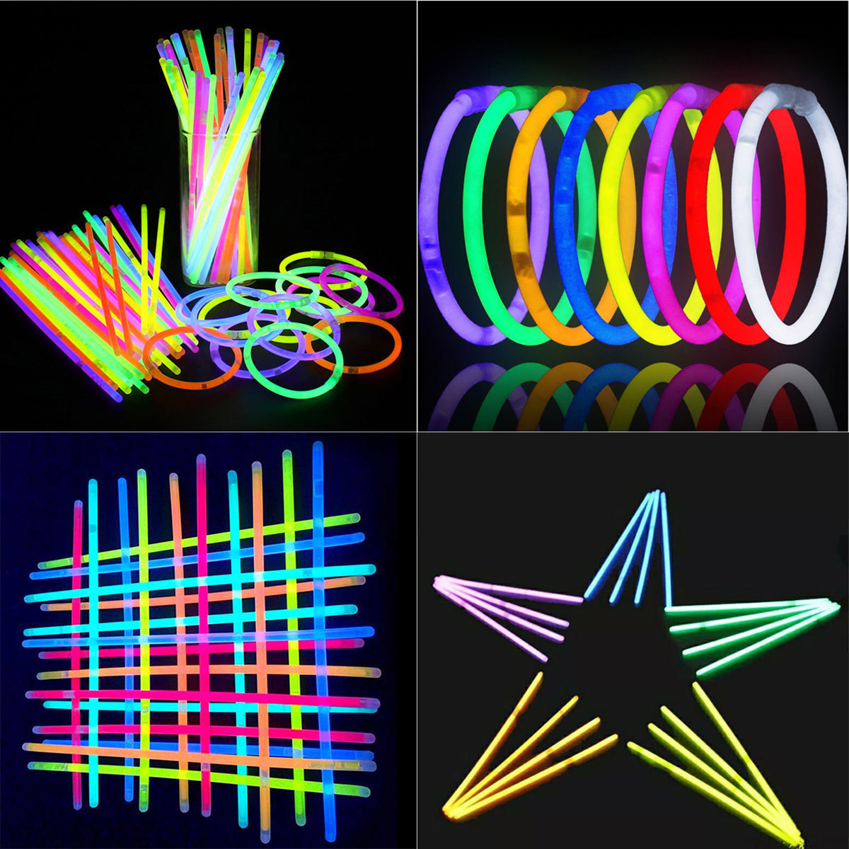 Customized Wedding Fluorescence Light Glow Sticks Chemical Glow In The Dark  Neon Sticks