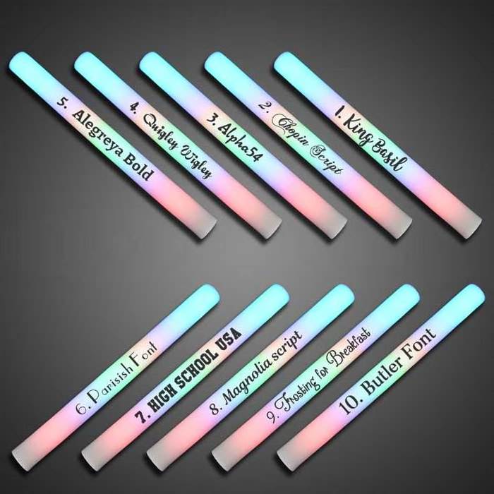 Wholesale Flashing - Rgb Floating Pool Red Patriotic Cheer Stick Custom Led 6 Mode Customized Foam Glow Sticks For Wedding 