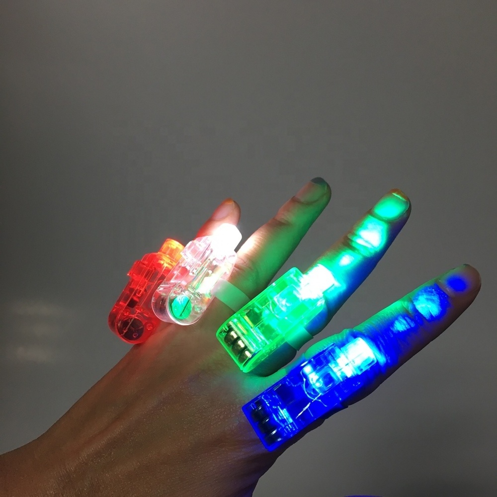 100 Pack Finger Ring for Kids Adults Bright Novelty Party Favors Party Supplies for Holiday Light up Toys LED Finger Lights