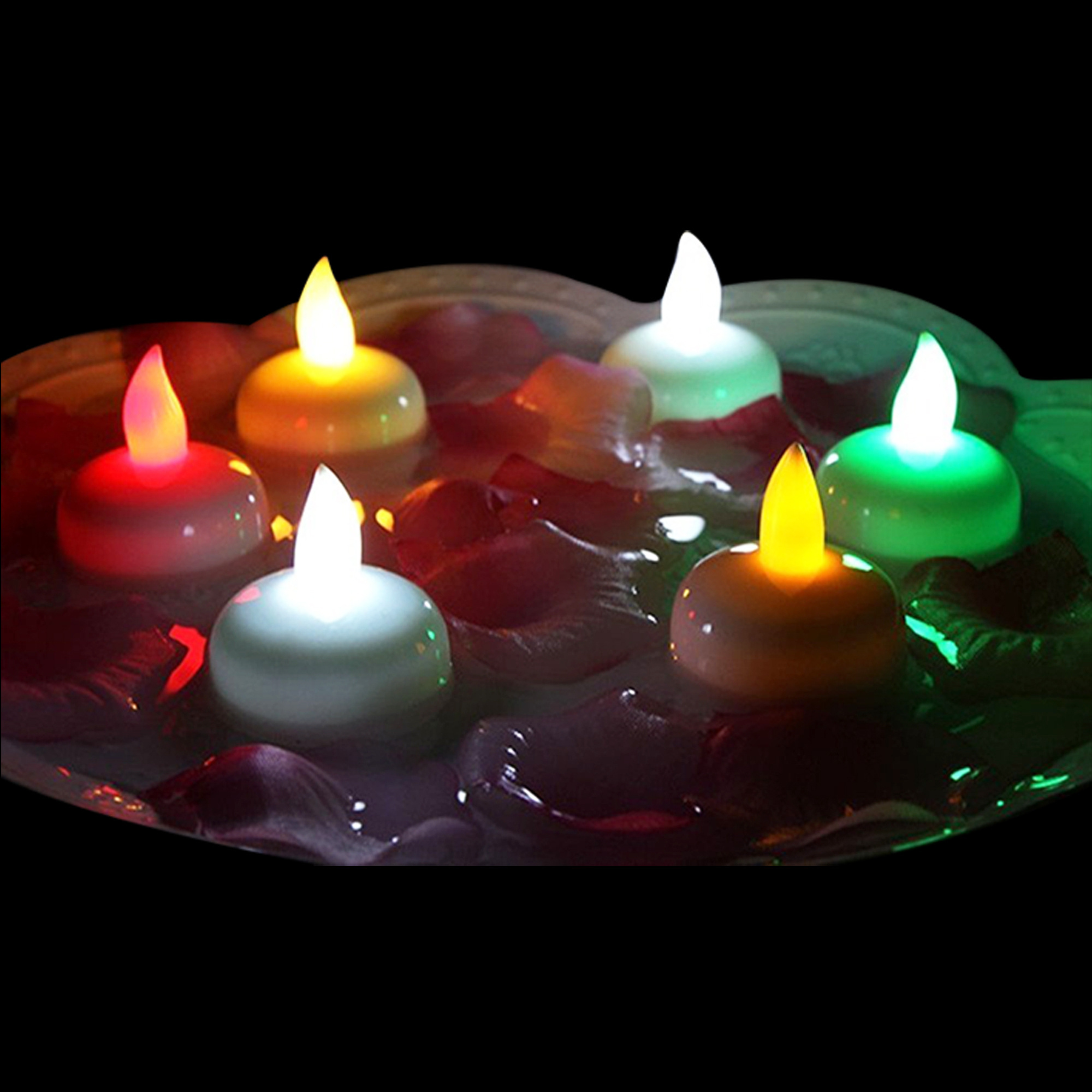 Home Sense Water  Bar  Floating Water Proof Floating Tealight Mini Led Candle Led Floating  Candle